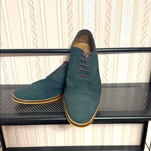 STEVE MADDEN Men's Suede Oxford Shoes - Green
